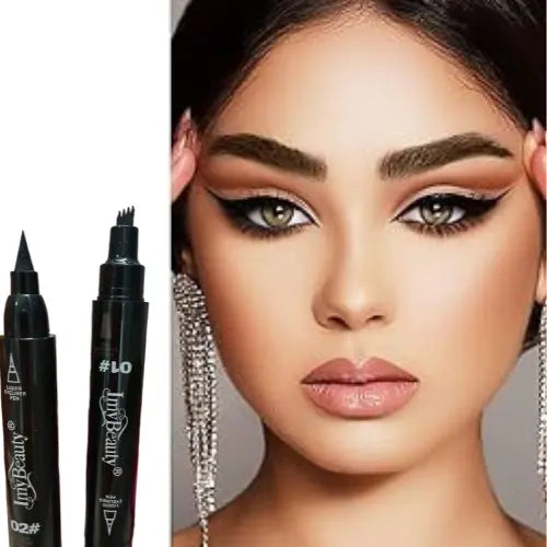 قلم رسم الحواجب شعرة بشعرة 2 في 1